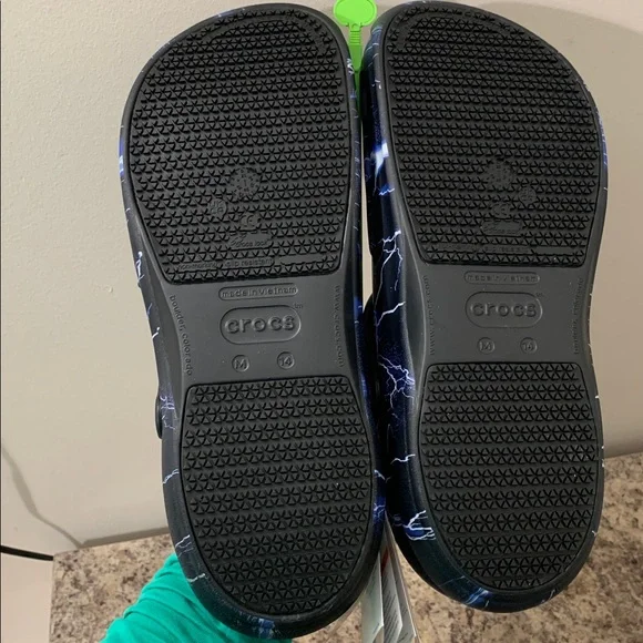 Electric / Lightening Blue and Black Crocs